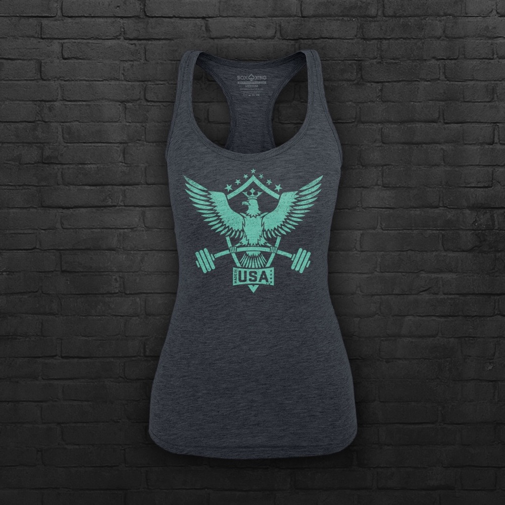 BoxKing heather blue/grey athletic tank. New!